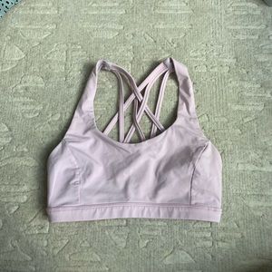 Pink Lululemon sports bra
